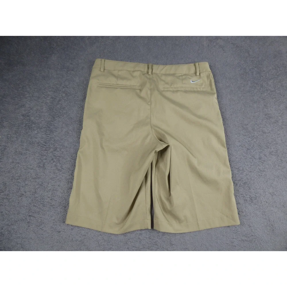 Nike Golf Dri-FIT Shorts Mens XL Khaki Tan Performance Flat Front Golfing 38W - Picture 6 of 6